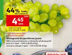 Auchan Winogrona bezpestkowe jasne oferta