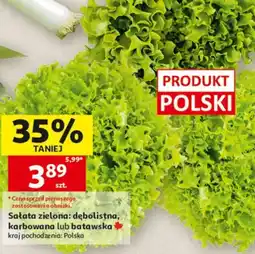 Auchan Sałata zielona: debolistna Karbowana lub batawska oferta