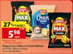 Auchan Chipsy Lay's Max lub Oven Baked oferta