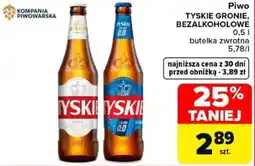 Carrefour Piwo TYSKIE GRONIE, BEZALKOHOLOWE oferta