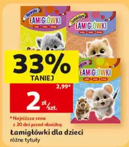 Auchan Łamigłówki dla dzieci oferta
