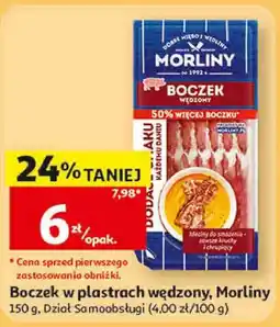 Auchan Boczek w plastrach wędzony, Morliny oferta