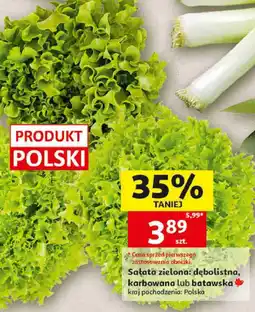 Auchan Sałata zielona : dębolistna, karbowana lub batawska oferta