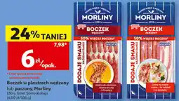 Auchan Boczek w plastrach wędzony lub parzony Morliny oferta