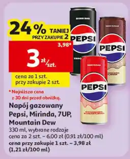 Auchan Napój gazowany Pepsi, Miribda, 7UP, Mountain Dew oferta