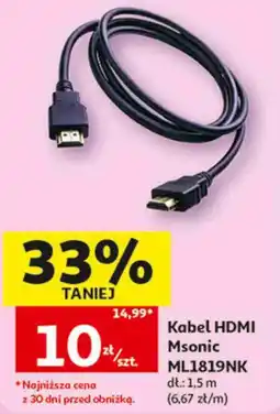 Auchan Kabel HDMI Msonic ML1819NK oferta