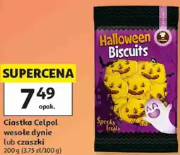 Auchan Ciastka Celpol wesołe dynie lub czaszki oferta