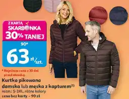 Auchan Kurtka pikowana damska lub męska z kapturem Inextenso oferta