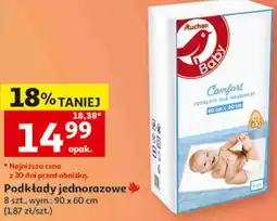 Auchan Podkłady jednorazowe Auchan Baby Comfort oferta