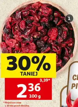 Auchan Żurawina cięta suszona, słodzona oferta