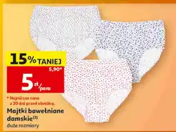Auchan Majtki bawełniane damskie oferta