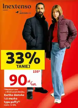 Auchan Kurtka damska lub męska typu puffy Inextenso oferta