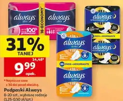 Auchan Podpaski Always wybrane rodzaje oferta