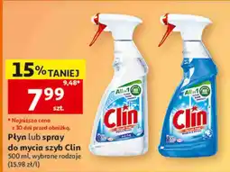 Auchan Płyn lub spray do mycia szyb Clin oferta