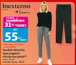 Auchan Spodnie damskie, typu jogpant, elastyczny pasek Inextenso oferta