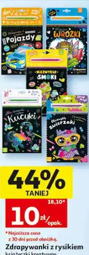Auchan Zdrapywanki z rysikiem książeczki kreatywne oferta