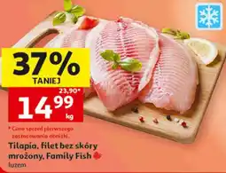 Auchan Tilapia, filet bez skóry mrożony, Family Fish oferta