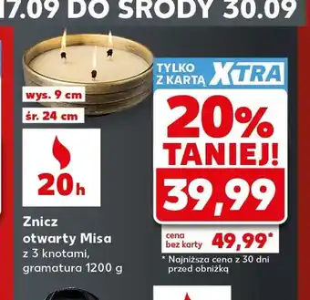 Znicz otwarty Misa z 3 knotami