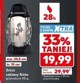 Kaufland Znicz szklany Róża oferta