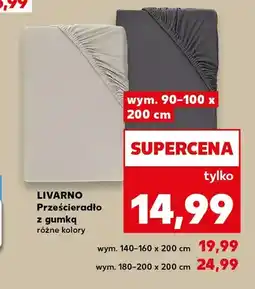 Kaufland Prześcieradło z gumką Livarno 90-100x200 cm oferta