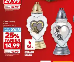 Kaufland Znicz szklany Serce oferta