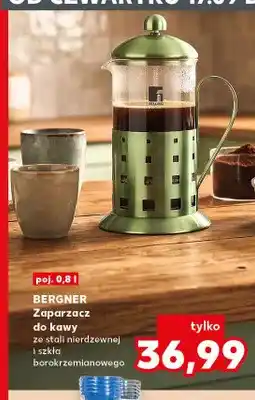 Kaufland Zaparzacz do kawy ze stali nierdzewnej i szkła borokrzemianowego 0,8 l Bergner oferta