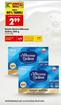 Biedronka Masło Mleczna Dolina oferta