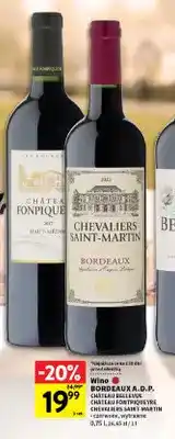 Intermarche Wino czerwone Bordeaux A.D.P. Chevaliers Saint-Martin wytrawne oferta