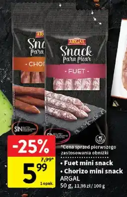 Intermarche Chorizo mini snack Argal oferta