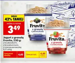 Biedronka Jogurt z granolą Fruvita z brzoskwiniami oferta