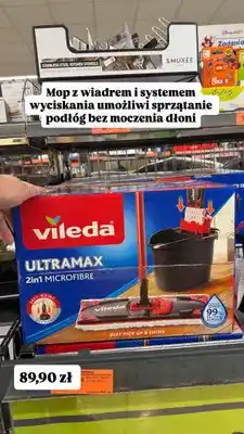 Biedronka Mop z wiadrem Vileda Ultramax 2in1 Microfibre oferta
