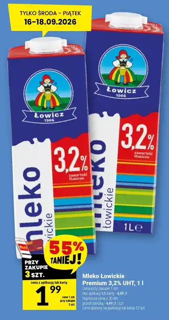 Mleko Łowickie Premium 3,2% UHT