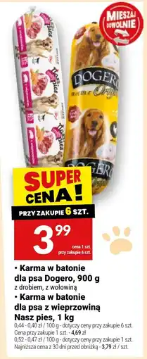 Twój Market Karma w batonie dla psa Dogero oferta