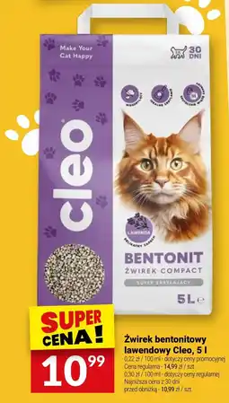Twój Market Żwirek bentonitowy lawendowy Cleo oferta