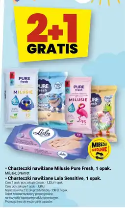 Twój Market Chusteczki nawilżane Milusie Pure Fresh oferta