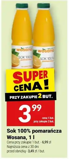 Twój Market Sok 100% pomarańcza Wosana oferta
