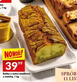 Twój Market Babka z metra waniliowa z matchą Białecki oferta