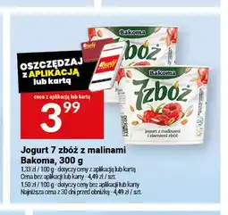 Twój Market Jogurt 7 zbóż z malinami Bakoma oferta