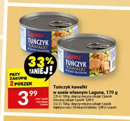 Twój Market Tuńczyk kawałki w sosie własnym Laguna oferta