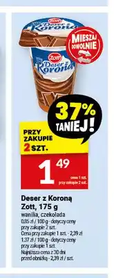 Twój Market Deser z Koroną wanilia Zott oferta