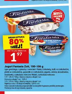 Twój Market Jogurt Fantasia typu greckiego z granolą z owocami i białą czekoladą Danone oferta