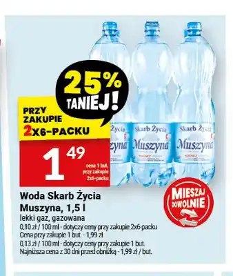 Twój Market Woda gazowana Skarb Życia Muszyna lekki gaz oferta