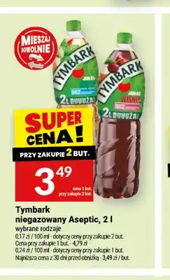 Twój Market Napój Tymbark niegazowany Aseptic jabłko wiśnia oferta