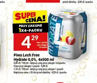 Twój Market Piwo bezalkoholowe Lech Hydrate 4-pak oferta