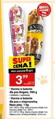 Twój Market Karma w batonie dla psa Dogero z wołowiną oferta
