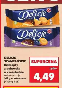 Kaufland Biszkopty z galaretką w czekoladzie pomarańczowe Delicje Szampańskie oferta