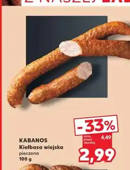 Kaufland Kiełbasa wiejska pieczona Kabanos oferta