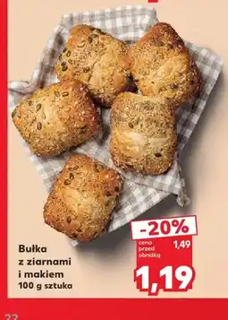 Kaufland Bułka z ziarnami i makiem oferta