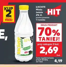 Kaufland Mleko świeże pasteryzowane Łaciate 2% oferta