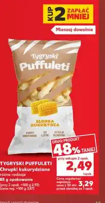 Kaufland Chrupki kukurydziane Tygryski Puffuleti oferta